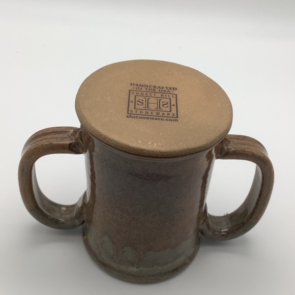 Sunset Hill Stoneware Double Handled Mystic Monk Coffee Mug - Picture 8 of 9